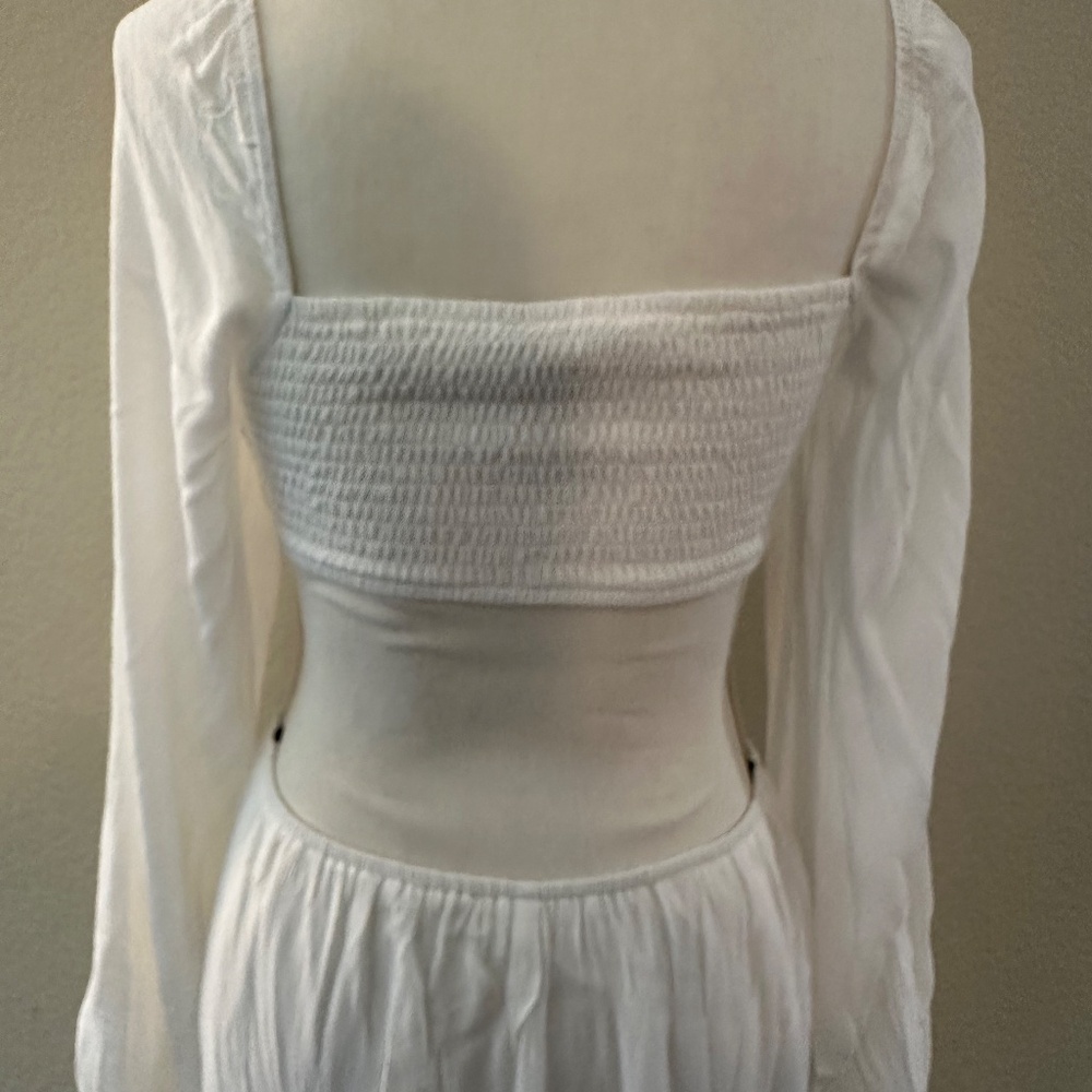 FOREVER 21 WOVEN PEASANT CUT OUT DRESS SIZE SMALL  -NEVER WORN - Picture 9 of 13
